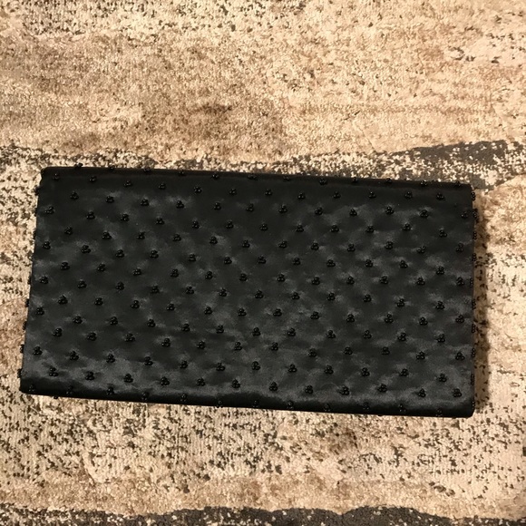 Vintage 1980’s Handmade Goldco black beaded clutch - Picture 2 of 4